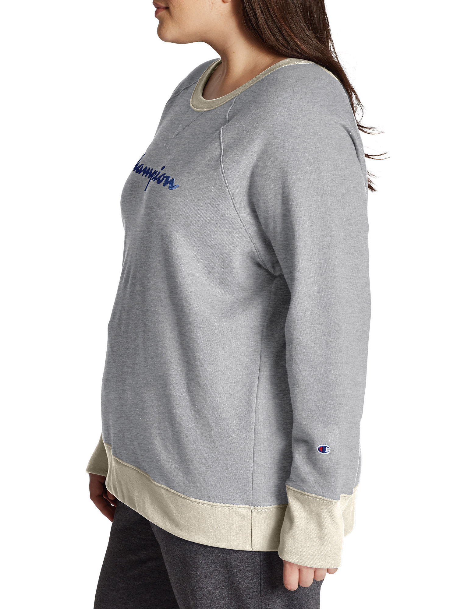 Champion Women's Plus Size Powerblend Graphic Crewneck Sweatshirt - image 3 of 6