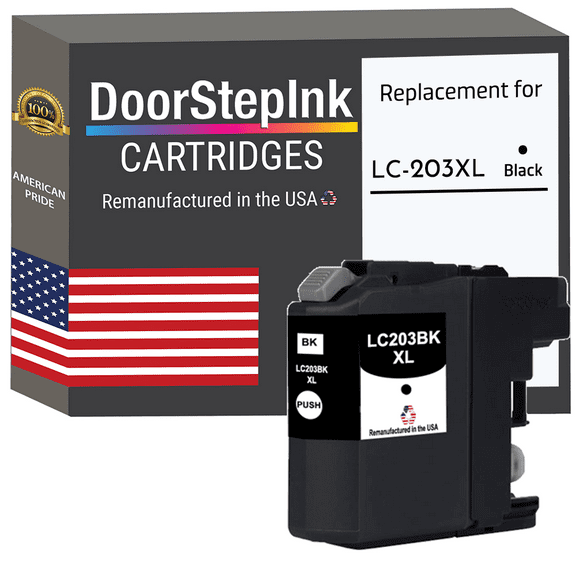 Remanufactured DoorStepInk High Yield Ink Cartridges for Brother LC203XL Black
