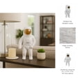 thumbnail image 5 of Ceramic Astronaut Statue Figurine for Home Decor - Decorative Sculpture for Bathroom, Office, and Living Room - Modern Ornaments for Shelf, Desk, and Coffee Table Accent - 11", White, 5 of 15