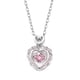 thumbnail image 1 of Ruifaya ¡Collar con colgante de corazón de amor rosa y cuello hueco de cristal, regalo de joyería para bodas!, 1 of 7