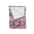 thumbnail image 2 of Modern Soft Flannel Fleece Throw Blanket, Hand Drawn Style Watercolored Collage with Vintage Retro Lettering, Cozy Plush for Indoor and Outdoor Use, 60" x 80", Pale Pink Black, by Ambesonne, 2 of 5
