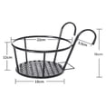 thumbnail image 5 of Iron Art Hanging Baskets Flower Pot Holder Hanger- Great for Patio Balcony Porch or Fence Planters, 5 of 7