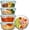 Green, variant on 5Pack 5oz Small Glass Storage Containers with Snap Airtight Lids, Meal Prep Food and Sauce Containers, Microwave, Oven, Freezer and Dishwasher Safe, Grey