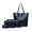 Dark blue, variant on sweetovo Women Vintage Shoulder Bag Leather Tote Purses and Handbags Satchel Bags Top Handle Work Bags 4pcs Set