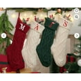 thumbnail image 3 of NewHappy Personalized Christmas Stockings with Initials, 18 Inches Large Embroidered Monogrammed Cable Knit Christmas Stocking for Family, Xmas Holiday Party Gifts & Decoration for Fireplace, 3 of 4