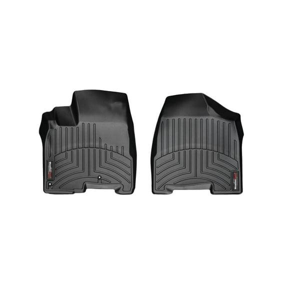 WeatherTech Custom Fit FloorLiners compatible with 2004-2010 Toyota Sienna - 1st Row (Driver & Passenger), Black