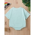 thumbnail image 4 of Arvbitana Baby Boys Girls Easter Romper Letter Pattern Short Sleeve Bodysuit Casual Simple Cotton Newborn Clothes 0-24M, 4 of 9