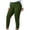 Army Green, variant on Xinsrenus Women's Oversized Elastic Waist Split Hem Capri Leggings Stretchy Slim Fit Yoga Pants Casual Daily Sports Gym Bottoms