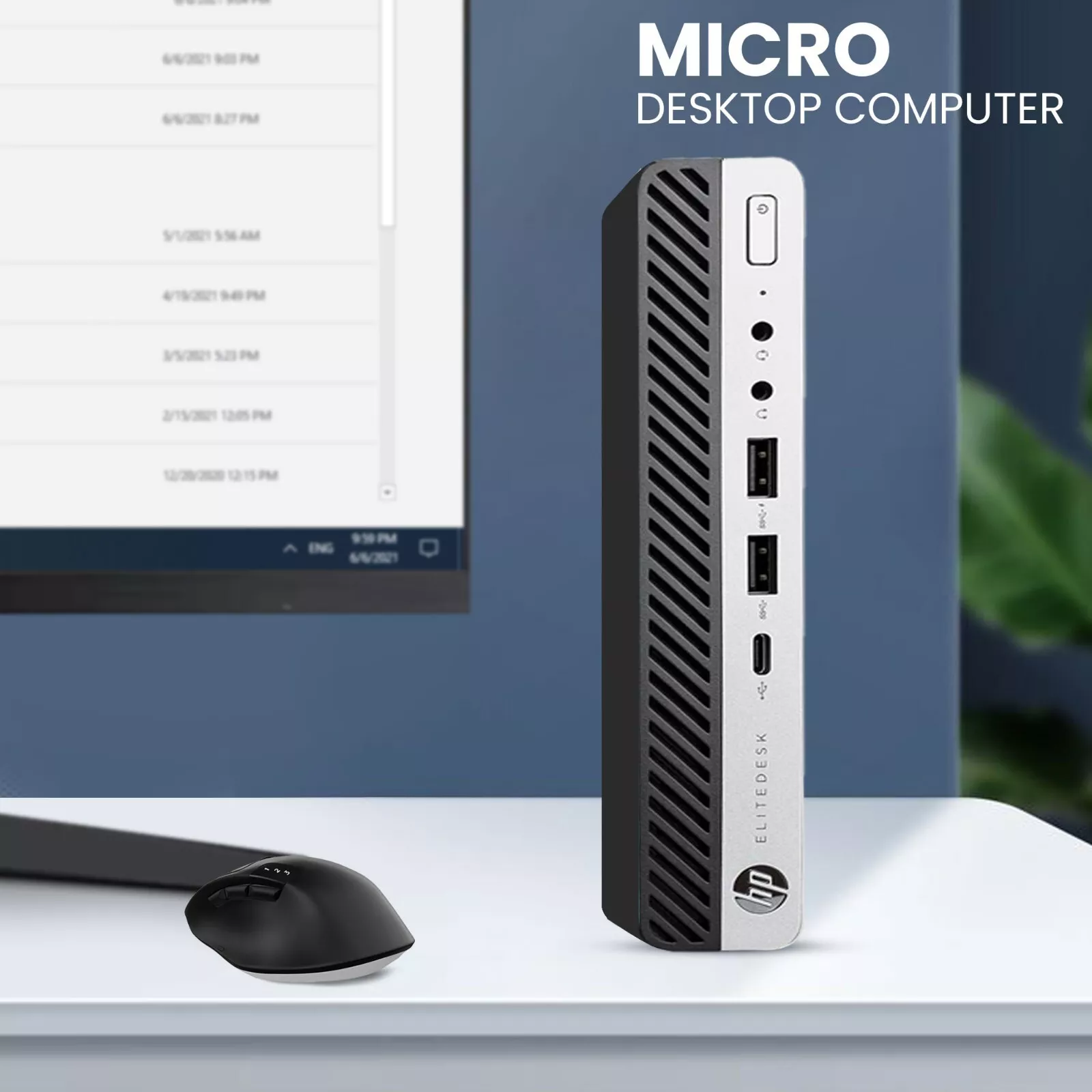 Restored HP EliteDesk 800 G3 Tiny Desktop Computer Mini PC — Intel Core i7-6700T — 16GB DDR4 Ram — 512GB SSD — Keyboard & Mouse — Built-in Wi-Fi — Windows 11 Pro (Refurbished)