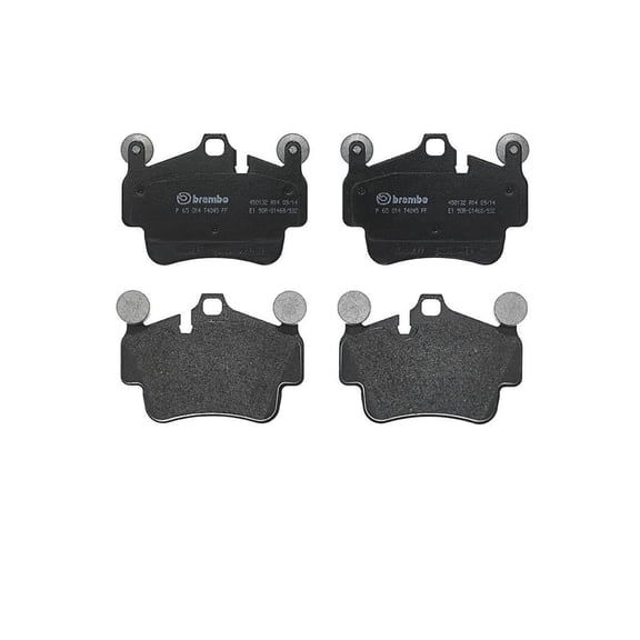 Brembo OE Part Number P65014 Front Premium Low-Met Brake Pads for Porsche 911, Boxster, and Cayman