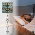 thumbnail image 4 of Non-Ticking Silent Wall Clocks Battery Operated Personalized Decor Clock for Living Room,Bedroom-Rustic Wood Background With Anchor And Nautical Elements(12inch), 4 of 4