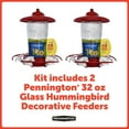 thumbnail image 4 of Pennington Red Glass Hummingbird Bird Feeder, 32 oz. Capacity, 2 Pack, 4 of 14