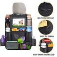 thumbnail image 6 of Auto Drive Back Seat Organizer with Tablet Holder and Drink Holders, Black, 6 of 13