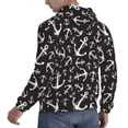 thumbnail image 6 of Lsque Anchor Pattern Casual Men's Hoodie,Hooded Sweatshirt with Kangaroo Pocket,Pullover Hoodie-Large, 6 of 7