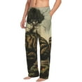 thumbnail image 6 of Logiee Surreal Brain Tree Print Pajama Pants for Men,Men’s Pajama Bottoms,Mens PJ Pants with Pockets & Button Fly-Large, 6 of 6
