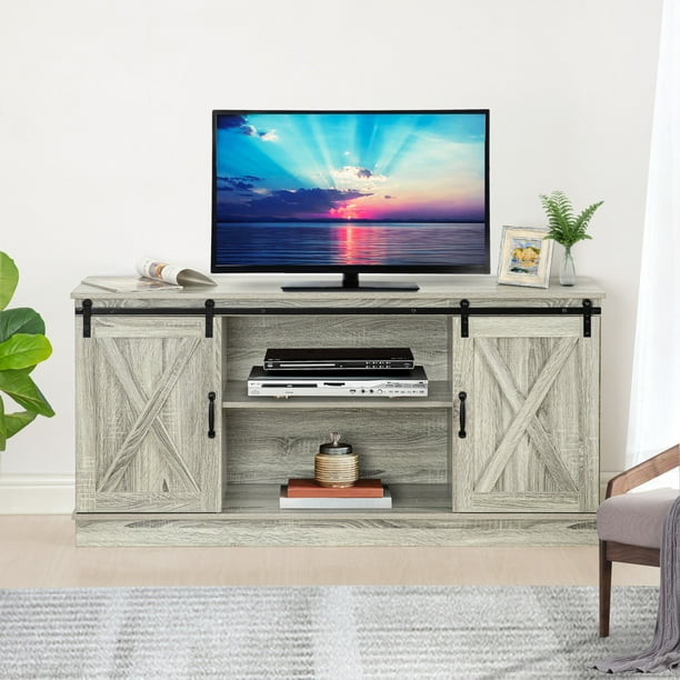 Rylee Farmhouse TV Stand for TVs up to 60", Sliding Barn Door TV Stand
