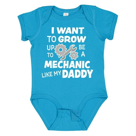 

Inktastic I Want to Grow Up to Be a Mechanic Like My Daddy Gift Baby Boy or Baby Girl Bodysuit