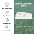 thumbnail image 4 of Organic Textiles Premium Organic Cotton Bed Sheets, 350 Thread Count - GOTS Certified (King, White) - (4 Pcs.), 4 of 8