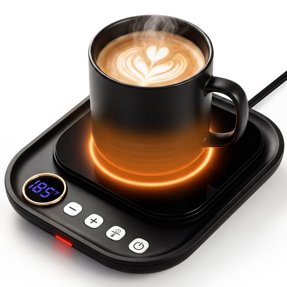 Aotto Coffee Mug Warmer, Cup Warmer for Desk with 10-Temp Settings, 24H Timer, Electric Beverage Heater for Coffee, Cocoa, Tea