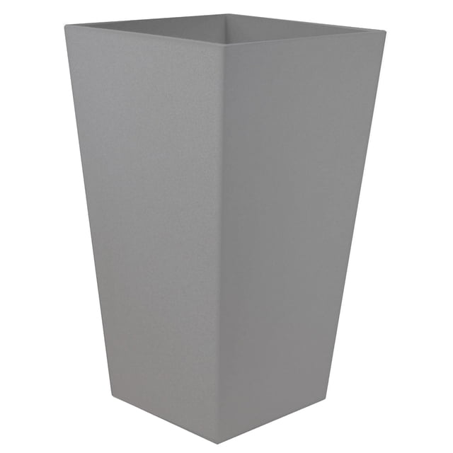 Maceta Bloem Tall Finley, 20 pulgadas, gris cemento, 5 galones