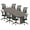 10 ft. Artisan Gray, variant on GOF 10 ft. Dark Cherry Conference Table with 8 Ergonomic Chairs(G10705B) Modern Office Desk Set