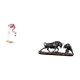 thumbnail image 5 of Estatua de resina de flamenco, escultura de pájaro, decoración del hogar, chimenea, arte moderno, figura de jardín con soporte de metal para patio, es, 5 of 8