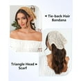 thumbnail image 4 of AWAYTR 3Pcs Floral Hair Bandanas Chiffon Head Kerchief Women Boho Hair Scarf Headband Triangle Head Scarf, 4 of 12