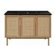 thumbnail image 6 of Classe 48 in. Brown Oak Bathroom Vanity With Black, 3-Hole Ceramic Sink Top, 6 of 11