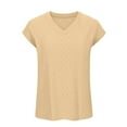 thumbnail image 4 of ATOYSOY Women's Eyelet Loose Tank Tops Tunic Basic Tees Solid Color Camisole V Neck Activewear Girls Summer Workout Sleeveless Trendy Casual Elegant Beige L, 4 of 6