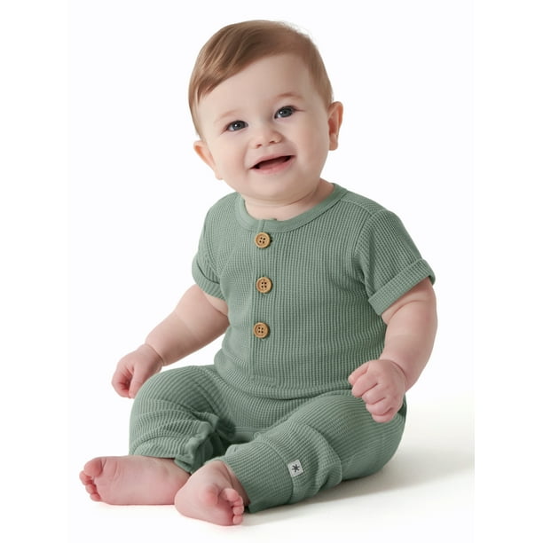 Modern Moments by Gerber Baby Boy or Girl Unisex Long Leg Romper, Sizes
