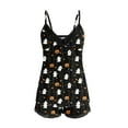 thumbnail image 4 of Halloween Pajamas Women Pumpkin Ghost Printed 2 PCS Cami Top Womens Short Sets Lounge Sets Women Sets, 4 of 4