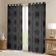 thumbnail image 2 of Feelyou Retro Moon Curtains Pack of 2 (42x84 Each), Black Boho Aztec Curtains Blackout, 2 of 6