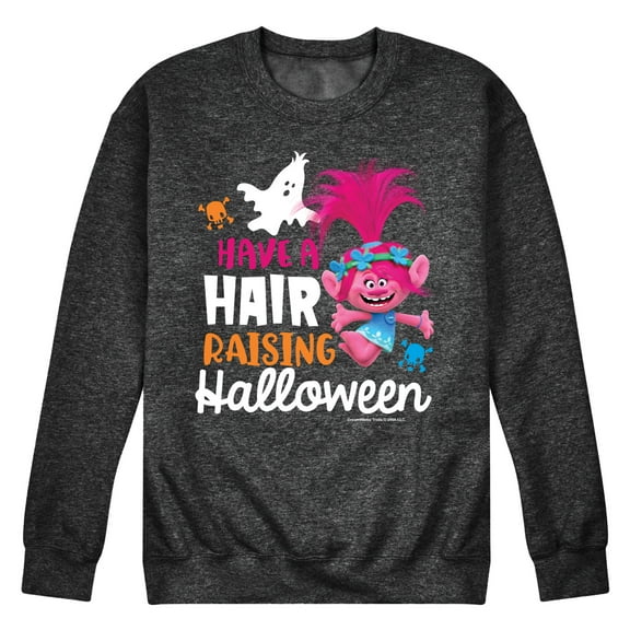Trolls Movie - Halloween - Have a Hair Raising Halloween - Poppy - Men's Crew Neck Fleece Pullover