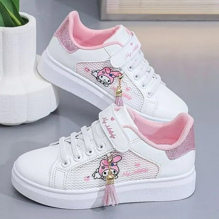 

Sanrio hello kitty 2023 spring autumn non-slip net shoes girl casual shoes cartoon board shoes kuromi sports shoes cute Sneakers