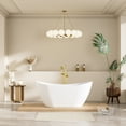 thumbnail image 4 of ANGELES HOME 60" Glossy White Freestanding Acrylic Soaking Bathtub with Advanced Heat Retention & Ergonomic Support, 60-Gallon, 4 of 7