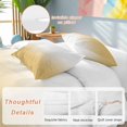 thumbnail image 2 of 3 Piece Yellow Ombre Duvet Cover Set Twin Size,Microfiber Comforter/Quilt Cover with Corner Ties and 2 Pillowcases,White Gradient Color Modern Abstract Art All Season Soft Bedding with Zipper Closure, 2 of 8