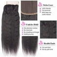 thumbnail image 2 of Kinky Straight Human Hair 3 Bundles With Closure Free Part Natural Black(22 24 26with 20), 2 of 5