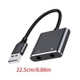 thumbnail image 5 of USB Sound Card External Stereo Sound Card with Microphone Port USB to 3.5mm Sound Adapter for PC Laptop Desktop Headsets, 5 of 7