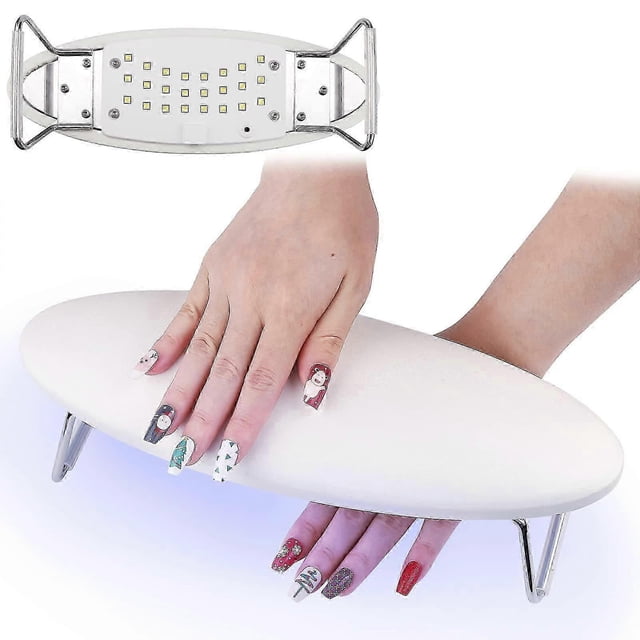 LED Nail Lamp Manicure Hand Rest, 2 In 1 Hand Pillow Nail Lamp Gel Nail Dryer Nail Armrest for Gel Nails Polish Curing Fingernails Light Manicure Tool