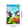 thumbnail image 4 of Joocar Welcome Hummingbirds And Flowers Linen Garden Flag For Spring Summer Home Outdoor Garden Yard Door Decor 12x18 Inch, 4 of 5
