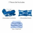 thumbnail image 2 of Kidz Mix 5-Pieces Blue Sharks Bed in a Bag, Twin, 2 of 5