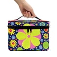 thumbnail image 3 of HELLHERO Flowers Pattern Travel Cosmetic Case Storage Large Capacity Travel Cosmetic Bag Wide Open Portable Pouch Thoughtful Gift For Friend, 3 of 5
