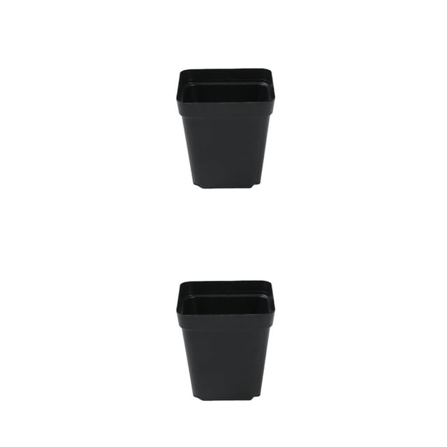 Bewildely Maceta cuadrada de plástico, macetas para flores suculentas, accesorios para el cultivo de plantas, contenedor para vivero, adornos de 7*7*4.7 cm 2piezas
