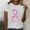 White, variant on Oplxuo Breast Cancer Shirts Women Pink Ribbon Shirt Breast Cancer Awareness T-Shirt Short Sleeve Crewneck Loose Tee Tops