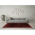 thumbnail image 3 of Ahgly Company Machine Washable Indoor Square Abstract Red Modern Area Rugs, 8' Square, 3 of 4