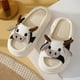 thumbnail image 3 of Zapatillas de vaca con punta abierta, lindas zapatillas de animales, cómodas sandalias para el hogar para las 4 estaciones, 3 of 9