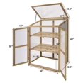 Cold Frame Greenhouse, Portable Wood Greenhouse with Transparent