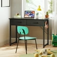 thumbnail image 4 of Casacomoda 32 Inch Writing Desk with Fabric Drawers, Modern Study Table with Storage for Student/Kids, Small Computer Desk for Small Space, Home Office Desk, Black, 4 of 8