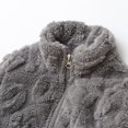 thumbnail image 3 of XXWXYD Toddler Boys Girls Coral Fleec𝖾 Stand Collar Jacket Soft Warm Cozy Outerwear Autumn Winter Casual Cute Fleec𝖾 Coat Sher𝗉a Jacket Kids Plush Jacket, 3 of 8