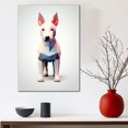 thumbnail image 3 of Miniature Bull Terrier Dog Art Canvas, Pet Wall, Polygon Art Print on Canvas Canvas, large wall art, bathroom wall art, Ready to Hang,Living Room,Bedroom ＆ Office, 3 of 4